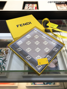 Luxury Womens Scarf Fendi Roma Square Silk Scarf Grey 90x90CM A151PP200 AA151683