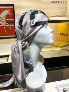 Luxury Womens Scarf Fendi Roma Square Silk Scarf Grey 90x90CM A151PP200 AA151683