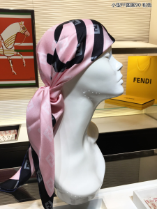 Luxury Womens Scarf Fendi Roma Square Silk Scarf Pink 90x90CM A151PP200 AA151682