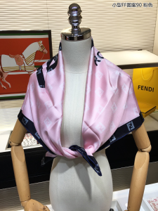 Luxury Womens Scarf Fendi Roma Square Silk Scarf Pink 90x90CM A151PP200 AA151682