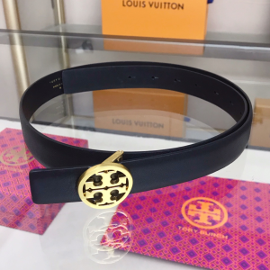 Tory Burch 1 Reversible Logo Leather Belt Black 25MM Tory Burch 1 Reversible Logo Leather Belt Black 25MM