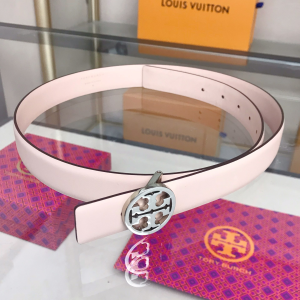 Tory Burch 1 Reversible Logo Leather Belt Pink 25MM Tory Burch 1 Reversible Logo Leather Belt Pink 25MM