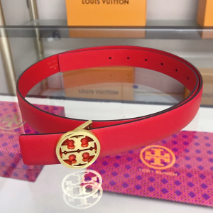 Tory Burch 1 Reversible Logo Leather Belt Red 25MM Tory Burch 1 Reversible Logo Leather Belt Red 25MM