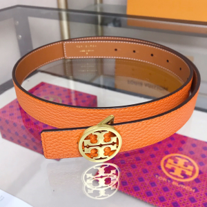Tory Burch 1 Reversible Logo Leather Belt Tan 25MM Tory Burch 1 Reversible Logo Leather Belt Tan 25MM