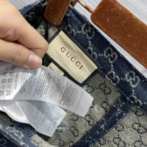 Luxury Womens Clothing Gucci GG Blue Denim Short SML A198PP480 AA151970