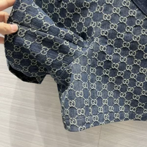 Luxury Womens Clothing Gucci GG Blue Denim Short SML A198PP480 AA151970