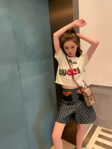 Luxury Womens Clothing Gucci GG Blue Denim Short SML A198PP480 AA151970