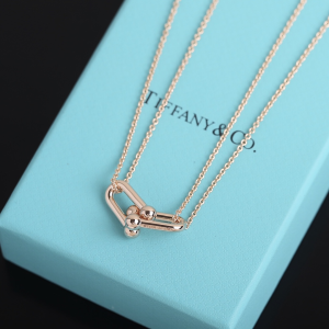 Luxury Womens Jewelry Tiffany HardWear Double Link Pendant Necklace A205PP240 AA151977