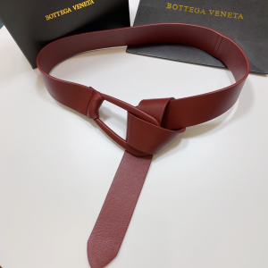 Bottega Veneta Burgundy Leather Belt 40MM 