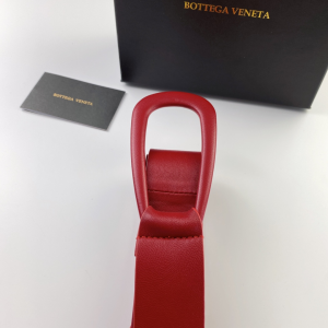 Luxury Womens Belts Bottega Veneta Red Leather Belt 40MM A28PP240 AA152019