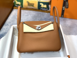 Hermes Lindy Crossbody Bag Tan Leather