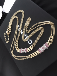 Luxury Womens Jewelry Chanel Diamantes Crystals Chain Necklace A39PP220 AA152034