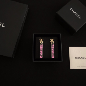 Luxury Womens Jewelry Chanel Monogram Tag Earrings A39PP120 AA152040