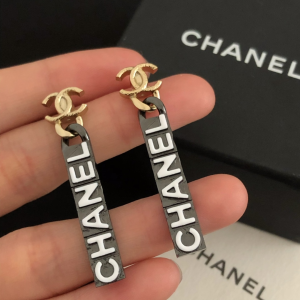 Chanel Monogram Tag Earrings 
