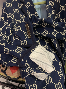 Luxury Womens Clothing Gucci GG Canvas Coats in Blue SML A154PP880 AA153382