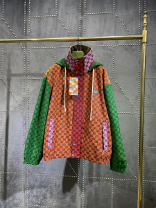 Gucci GG Multicolor Canvas Hooded Jacket 