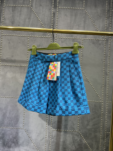 Luxury Womens Clothing Gucci GG Multicolor Canvas Short in Blue SML A154PP480 AA153380