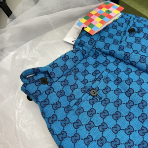 Luxury Womens Clothing Gucci GG Multicolor Canvas Short in Blue SML A154PP480 AA153380