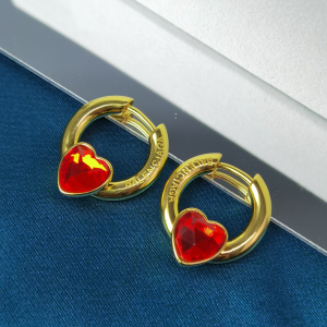 Balenciaga Force Heart Hoop Earrings 