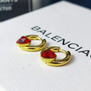 Luxury Womens Jewelry Balenciaga Force Heart Hoop Earrings A152PP120 AA153361
