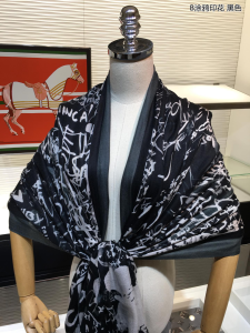 Luxury Womens Scarf Dior Graffiti Silk Scarf Black 110x200CM A151PP240 AA153044