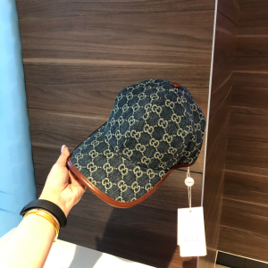 Luxury Womens Hats Gucci GG Denim Blue Baseball Cap Hat A190PP100 AA153556