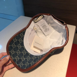 Luxury Womens Hats Gucci GG Denim Blue Baseball Cap Hat A190PP100 AA153556