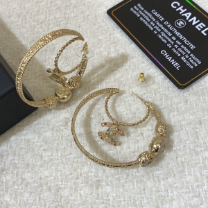 Luxury Womens Jewelry Chanel Crystals CC Logo Earrings A205PP190 AA153604