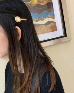 Luxury Womens Jewelry Versace Coin Hair Clip Accessory A205PP150 AA153593