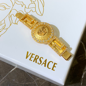 Versace Gold Medusa Coin Hair Clip Accessory 