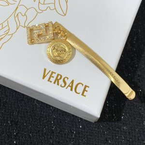 Versace Gold Medusa Hair Clip Accessory 