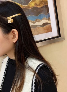 Luxury Womens Jewelry Versace Gold Medusa Hair Clip Accessory A205PP140 AA153590