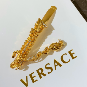 Versace Gold V Hair Clip Accessory 