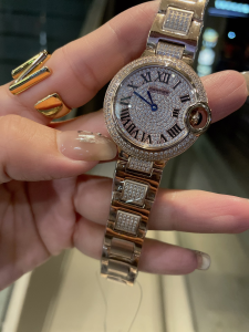 Luxury Womens Watches Cartier Ballon Bleu Watch with Diamonds A213PP1180 AA153615