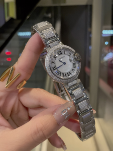Luxury Womens Watches Cartier Ballon Bleu Watch with Diamonds A213PP1180 AA153618
