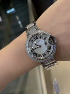Luxury Womens Watches Cartier Ballon Bleu Watch with Diamonds A213PP1180 AA153618