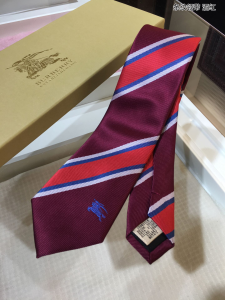 Burberry Classic Cut Check Silk Tie Burgundy 