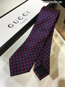 Luxury Mens Ties Gucci GG and Rhombus Motif Silk Tie in Red A151PP130 AA154081