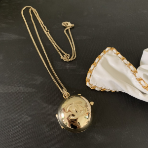Chanel Gold Ball Pendant Necklaces 