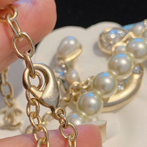 Luxury Womens Jewelry Chanel NO5 Pearls Chain Necklaces A152PP180 AA154289