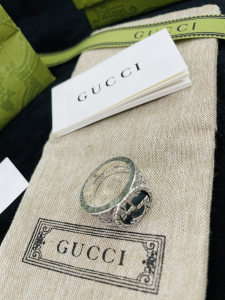 Luxury Womens Jewelry Gucci Interlocking G 925 Sterling Silver Ring A152PP280 AA154298