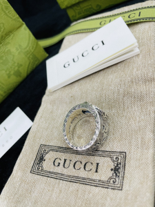 Luxury Womens Jewelry Gucci Interlocking G 925 Sterling Silver Ring A152PP280 AA154298