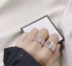 Luxury Womens Jewelry Gucci Web 925 Sterling Silver Ring A152PP280 AA154299