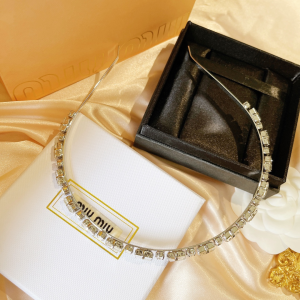 Luxury Womens Jewelry Miu Miu Crystal Embellished Headband A152PP160 AA154305