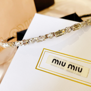 Luxury Womens Jewelry Miu Miu Crystal Embellished Headband A152PP160 AA154305