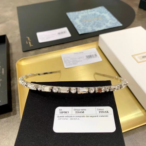 Luxury Womens Jewelry Miu Miu Crystal Embellished Headband A152PP160 AA154305