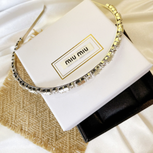 Luxury Womens Jewelry Miu Miu Crystal Embellished Headband A152PP160 AA154305