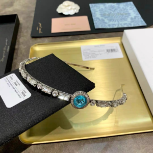 Luxury Womens Jewelry Miu Miu Crystal Embellished Headband A152PP160 AA154306