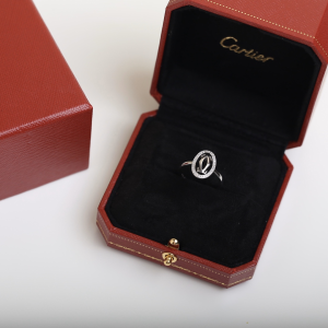 Luxury Womens Jewelry Cartier Diamond Logo Double C Rings A205PP180 AA154510