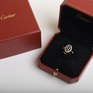 Luxury Womens Jewelry Cartier Diamond Logo Double C Rings A205PP180 AA154510